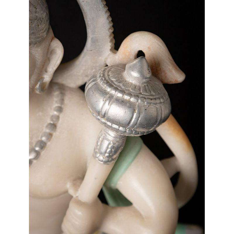 Hanuman-Statue aus altem Marmor aus Indien im Angebot 10