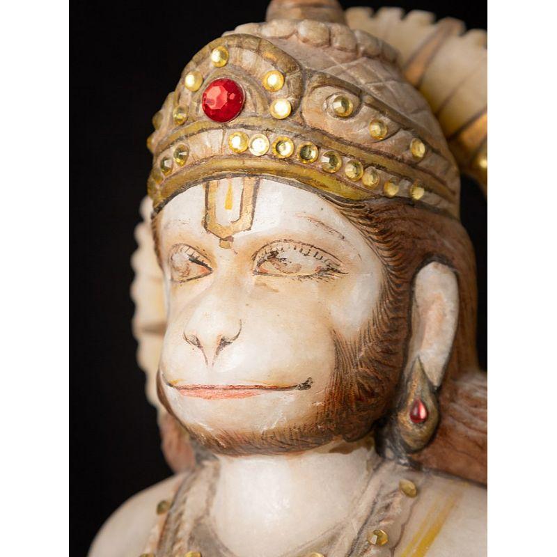 Old Marble Hanuman Statue from India 10