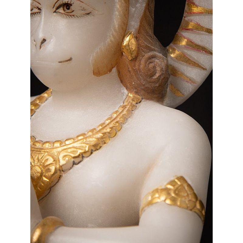 Hanuman-Statue aus altem Marmor aus Indien im Angebot 12