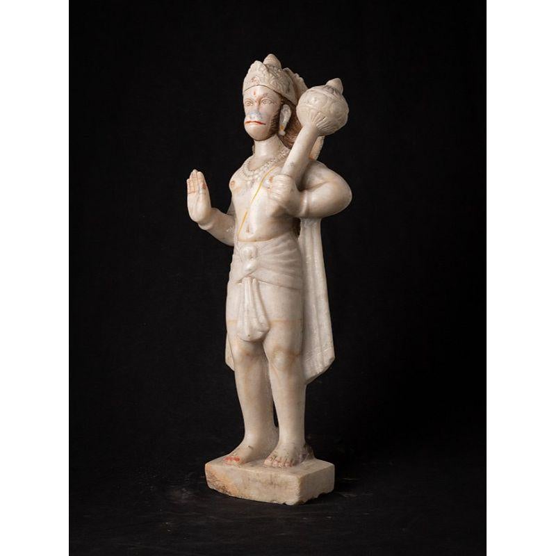 Material: marble
50 cm high 
18,5 cm wide and 9,8 cm deep
Weight: 7.974 kgs
Originating from India
Middle 20th century.

