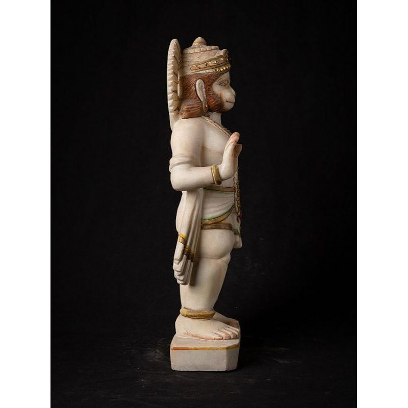 20th Century Old Marble Hanuman Statue from India