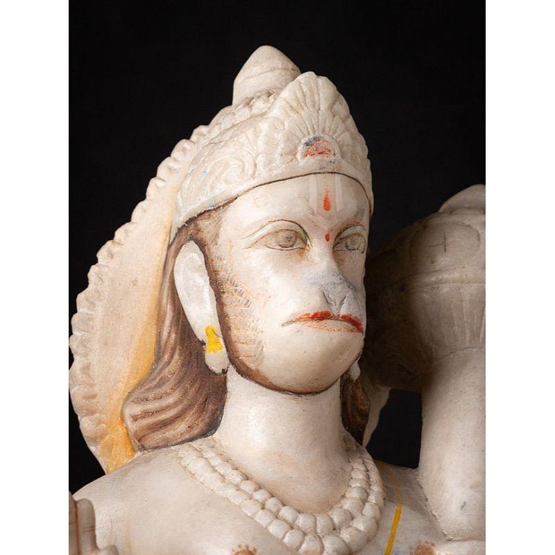 Old Marble Hanuman Statue from India For Sale 2