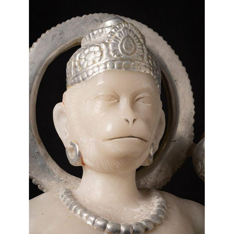 Old Marble Hanuman Statue from India For Sale 1