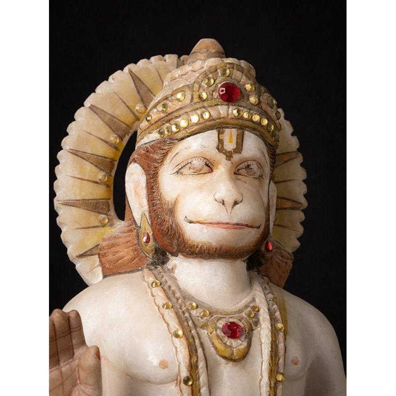 Old Marble Hanuman Statue from India 3