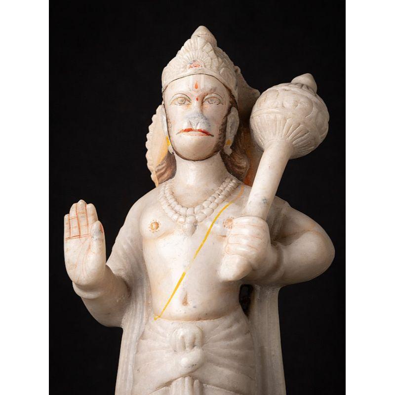 Old Marble Hanuman Statue from India For Sale 3
