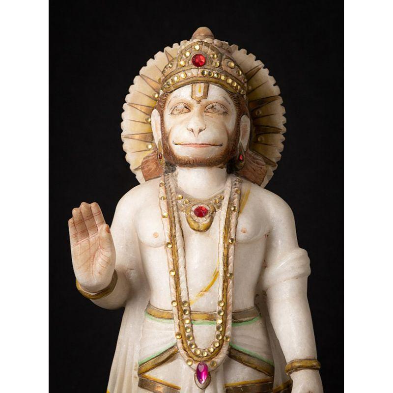 Old Marble Hanuman Statue from India 4