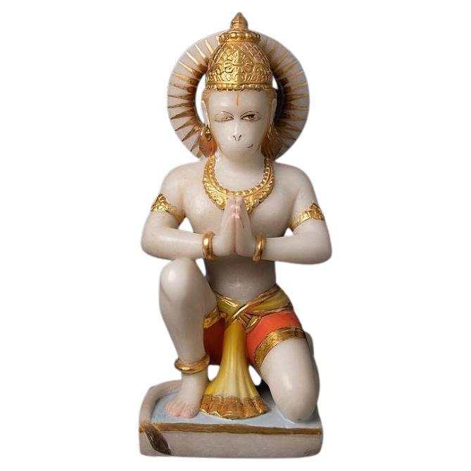 Hanuman-Statue aus altem Marmor aus Indien im Angebot