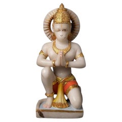 Vintage Old Marble Hanuman Statue from India