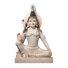 Old marble Indian Shiva statue from India