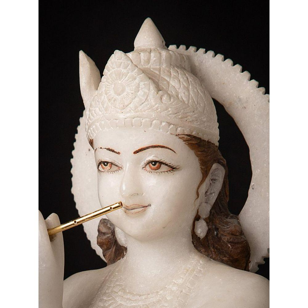 Old Marble Krishna Statue from India 7