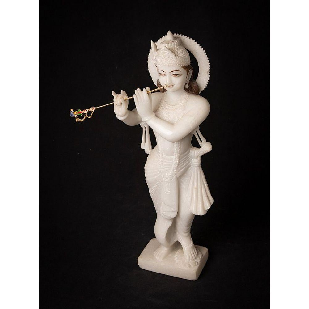 Old Marble Krishna Statue from India 8