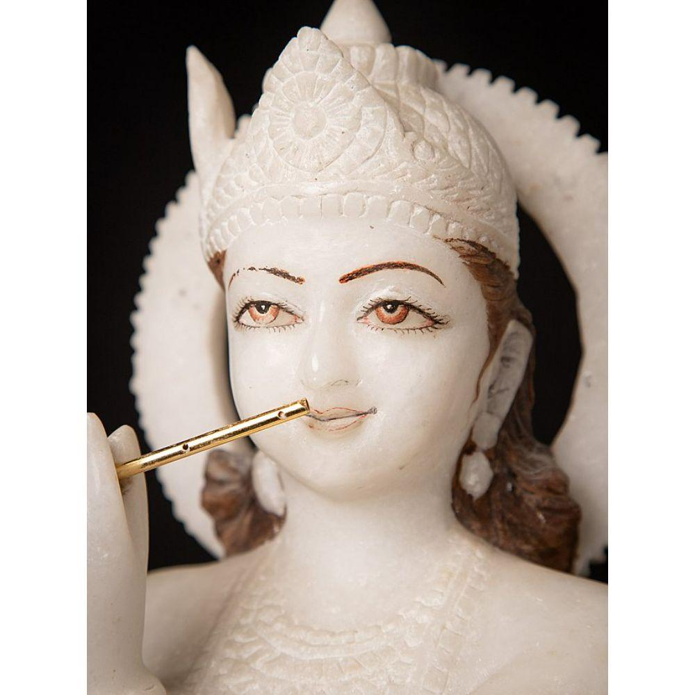 Old Marble Krishna Statue from India 10