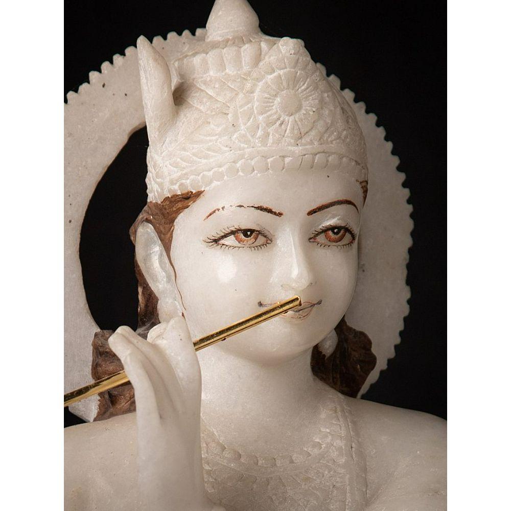 Old Marble Krishna Statue from India 3