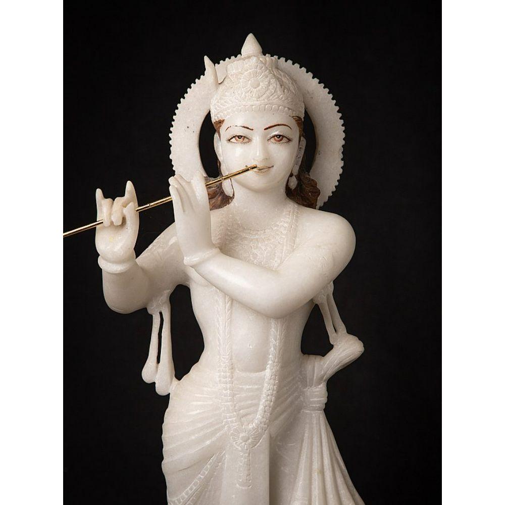 Old Marble Krishna Statue from India 4