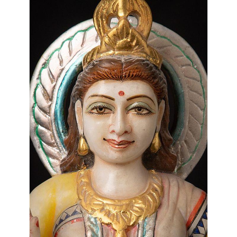 Old Marble Parvati Statue from India 5