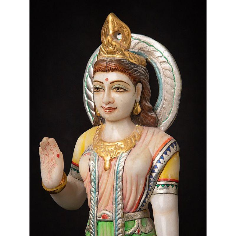 Old Marble Parvati Statue from India 6