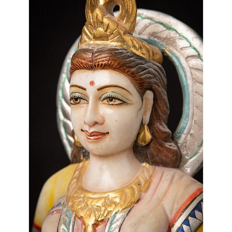 Old Marble Parvati Statue from India 10
