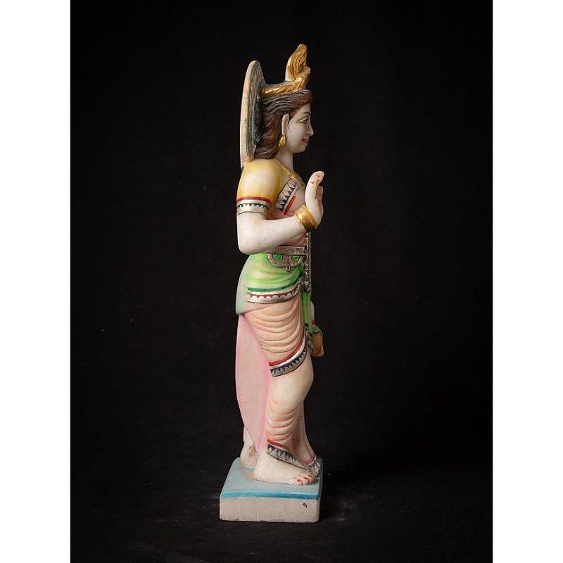 20th Century Old Marble Parvati Statue from India