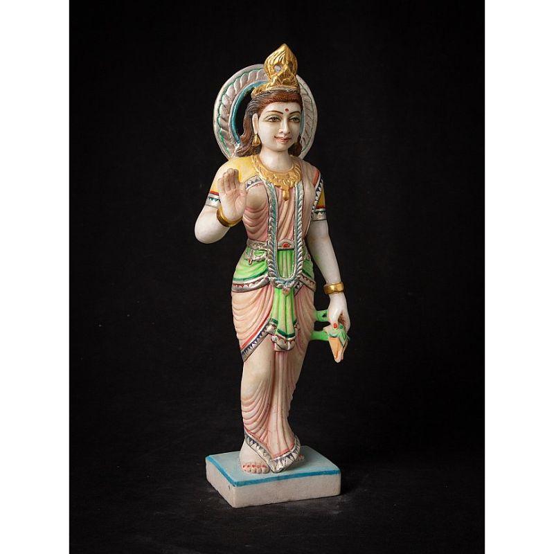 Old Marble Parvati Statue from India 1