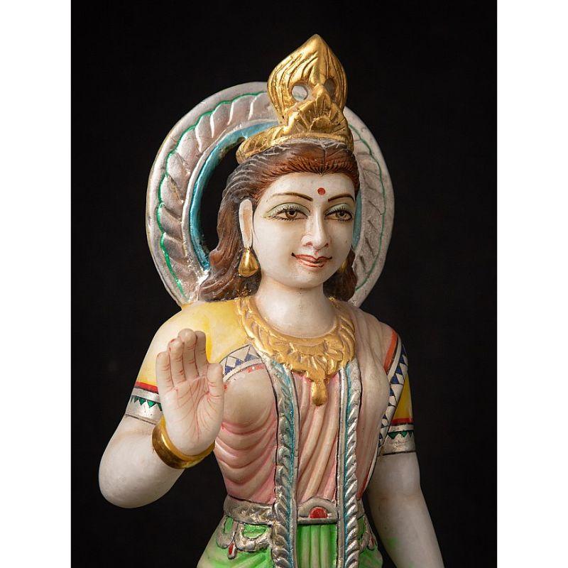 Old Marble Parvati Statue from India 2