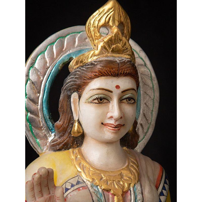 Old Marble Parvati Statue from India 3
