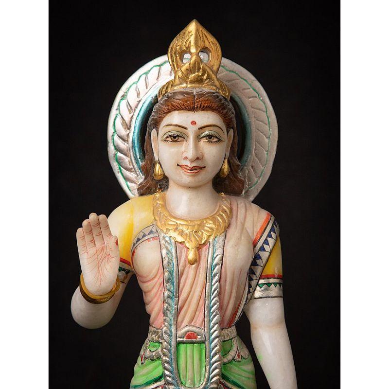 Old Marble Parvati Statue from India 4