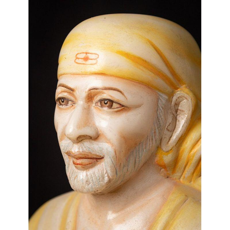 Sai Baba-Statue aus altem Marmor aus Indien im Angebot 10