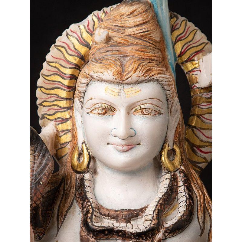 Shiva-Statue aus altem Marmor aus Indien im Angebot 5