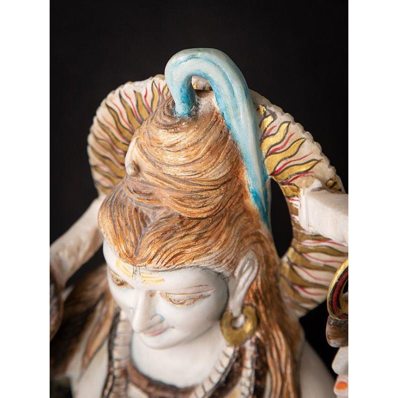 Shiva-Statue aus altem Marmor aus Indien im Angebot 9