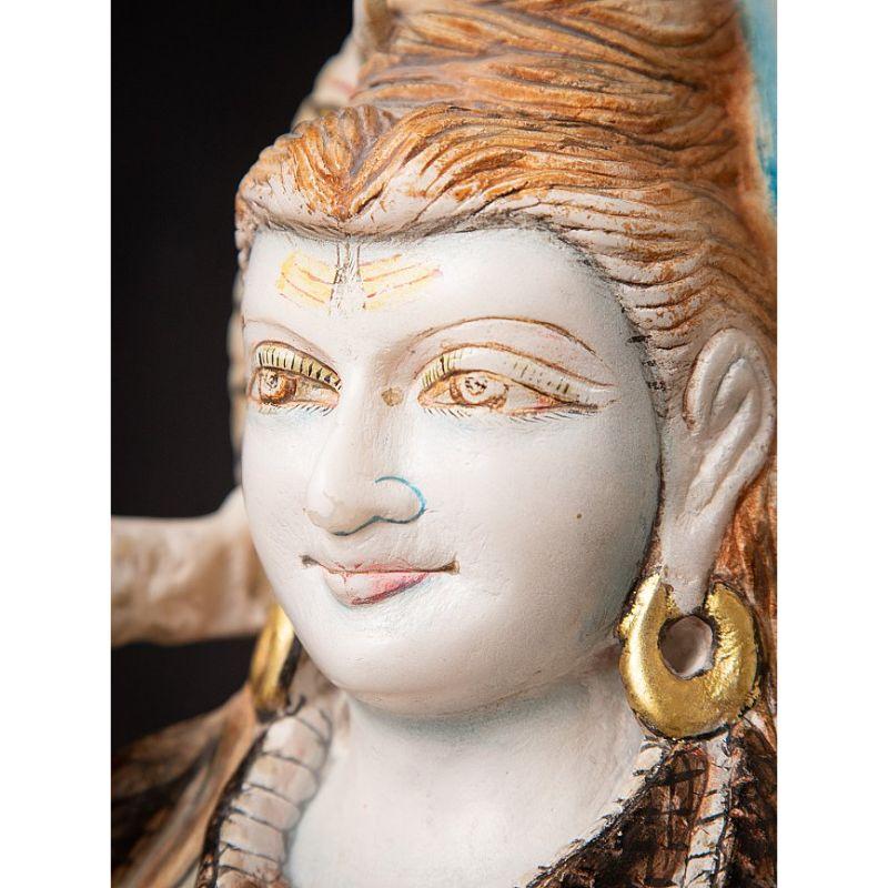 Shiva-Statue aus altem Marmor aus Indien im Angebot 11