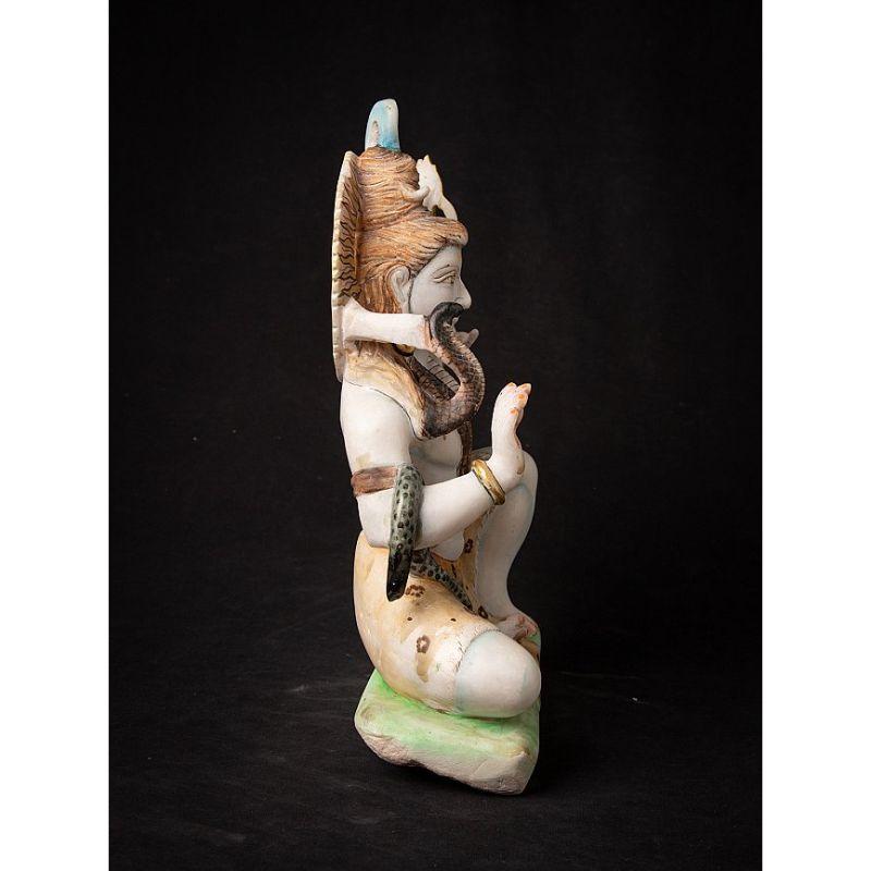 Ancienne statue de Shiva en marbre d'Inde Bon état - En vente à DEVENTER, NL