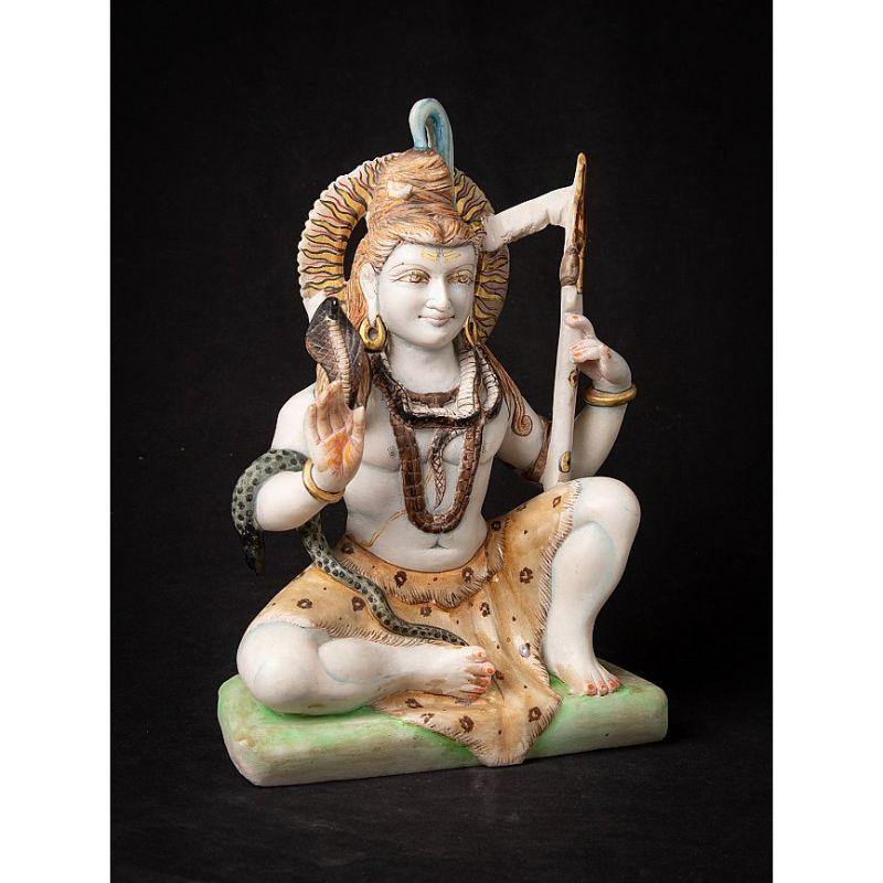 20ième siècle Ancienne statue de Shiva en marbre d'Inde en vente