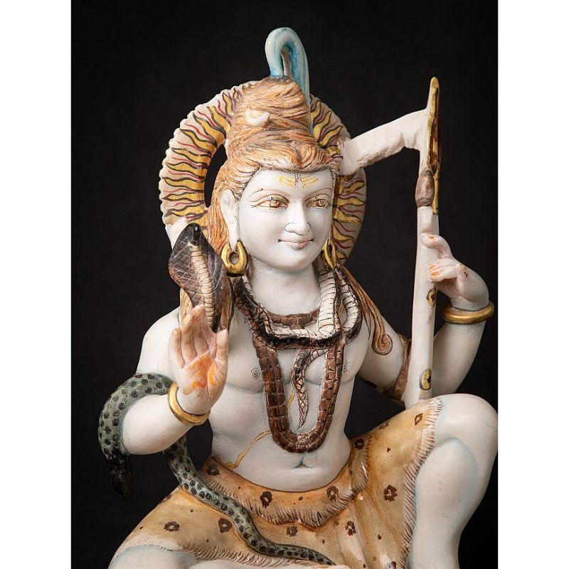 Shiva-Statue aus altem Marmor aus Indien im Angebot 2