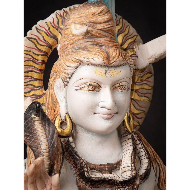 Shiva-Statue aus altem Marmor aus Indien im Angebot 3