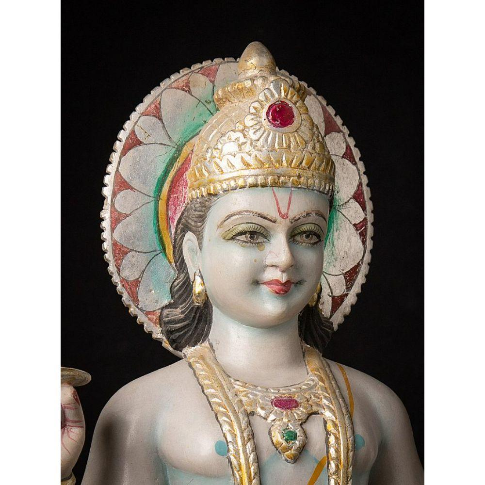 Old Marble Vishnu Statue from India For Sale 4