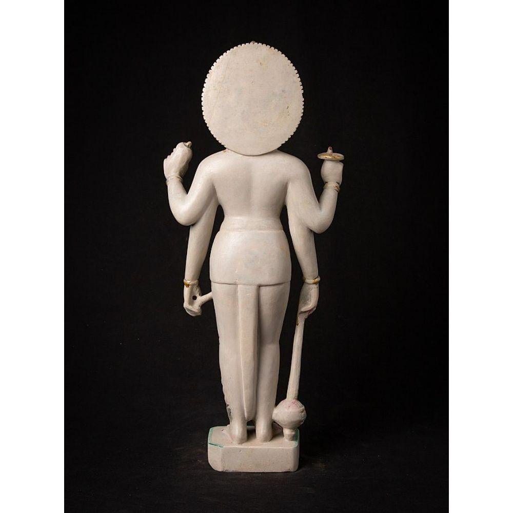 20th Century Old Marble Vishnu Statue from India For Sale