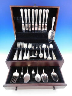 Old Maryland Engraved by Kirk Sterling Silver Flatware Set Service 50 Pcs Dinner