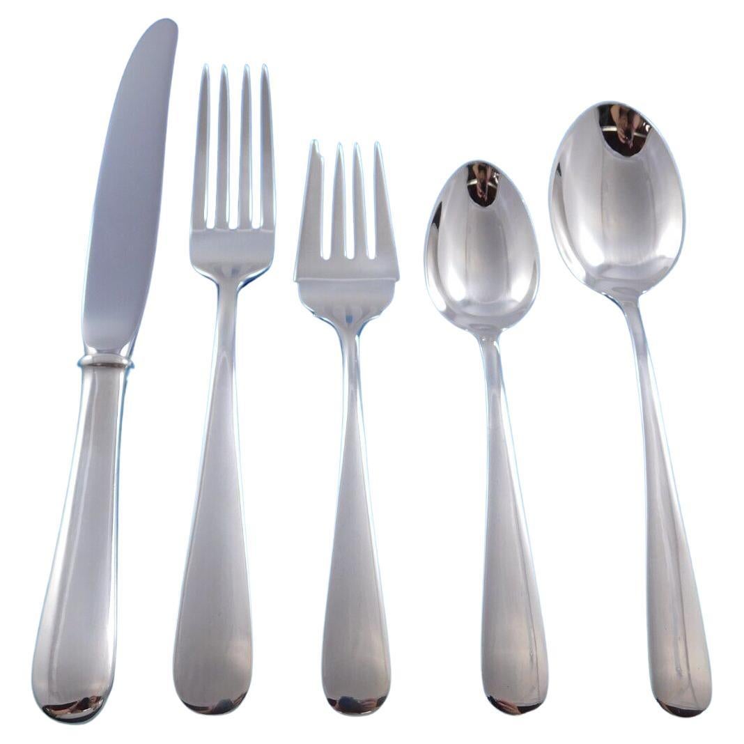 Old Maryland Plain by Kirk Sterling Silver Flatware Set for 12 Service 65 Pieces For Sale