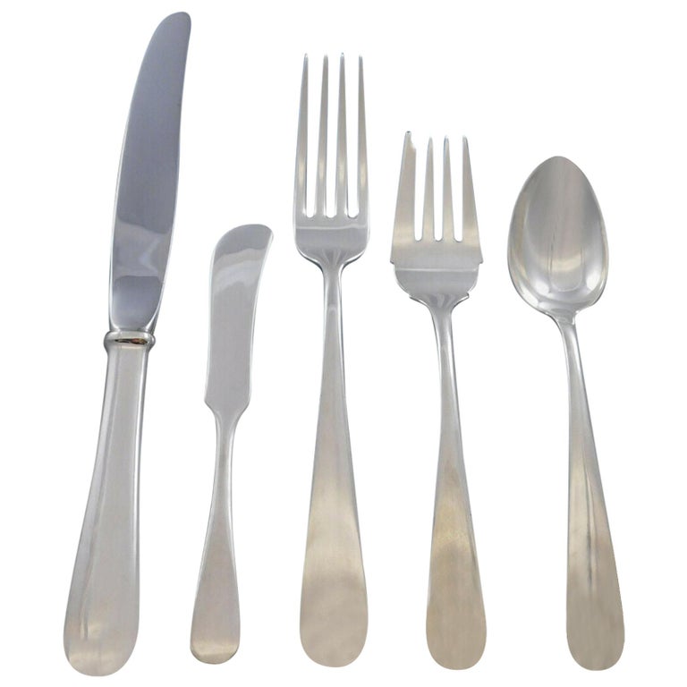 Old Maryland Plain by Kirk Sterling Silver Flatware Set Service 67 Pieces  at 1stDibs
