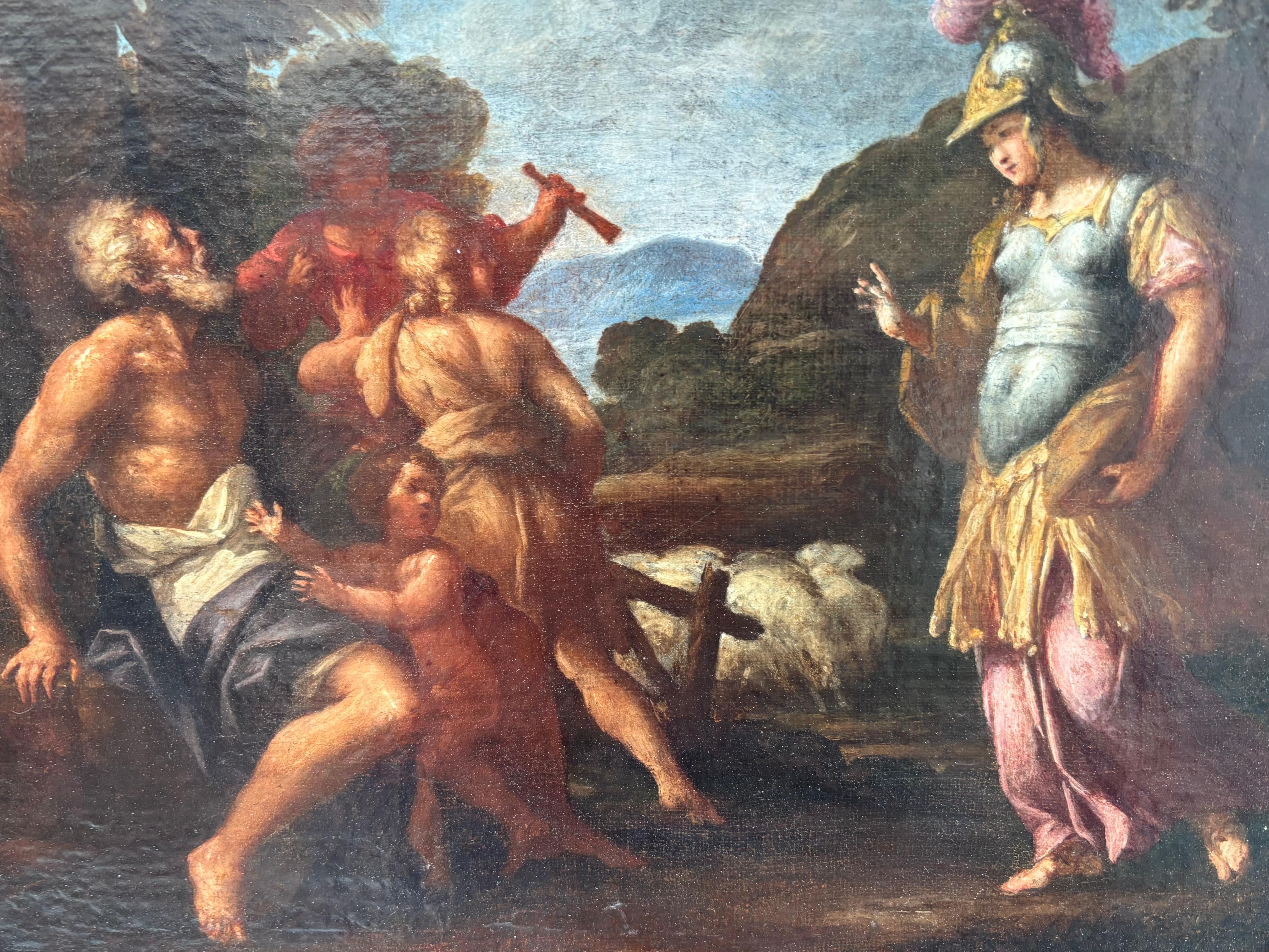Dipinto ad olio allegorico di 