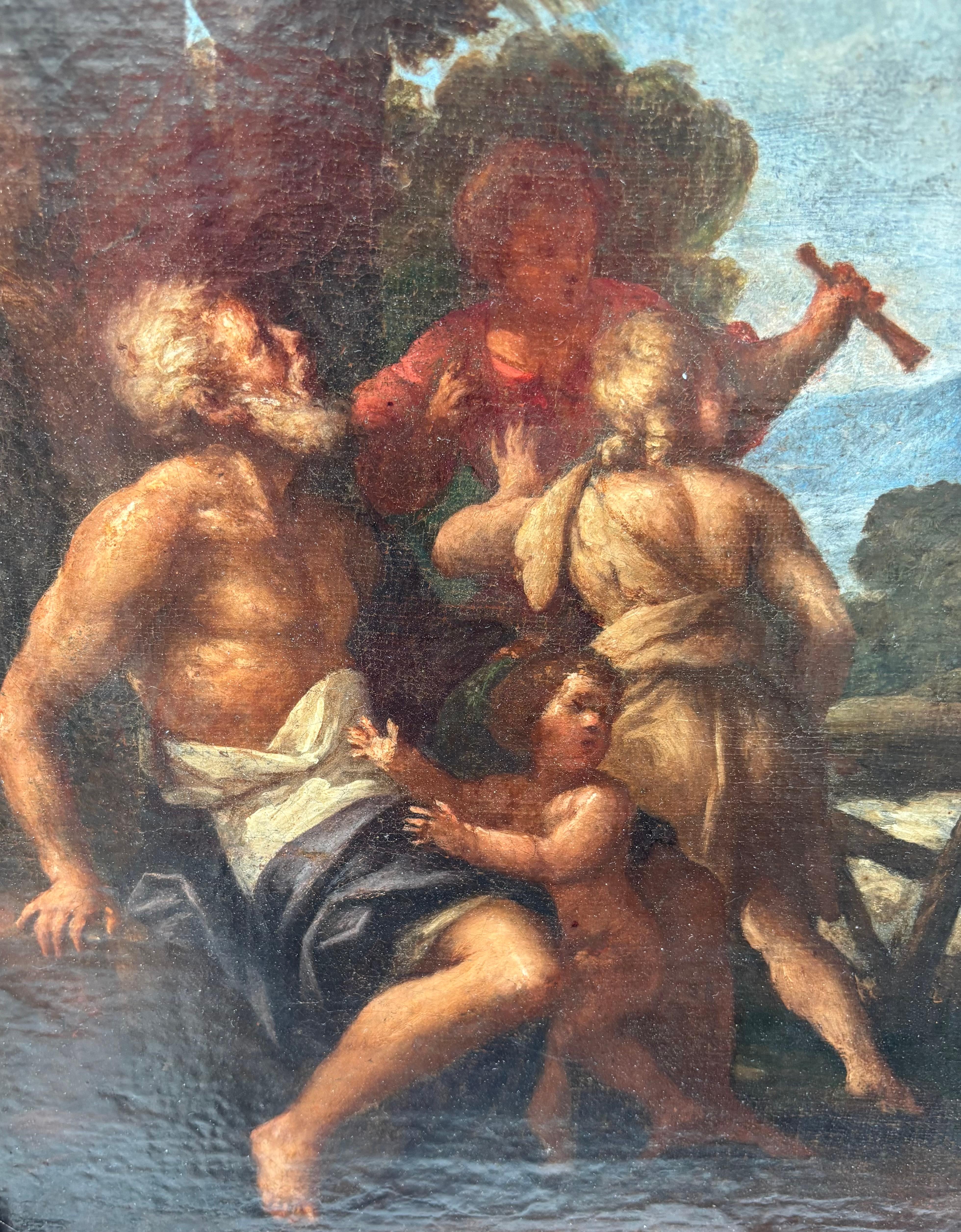 Dipinto ad olio allegorico di 