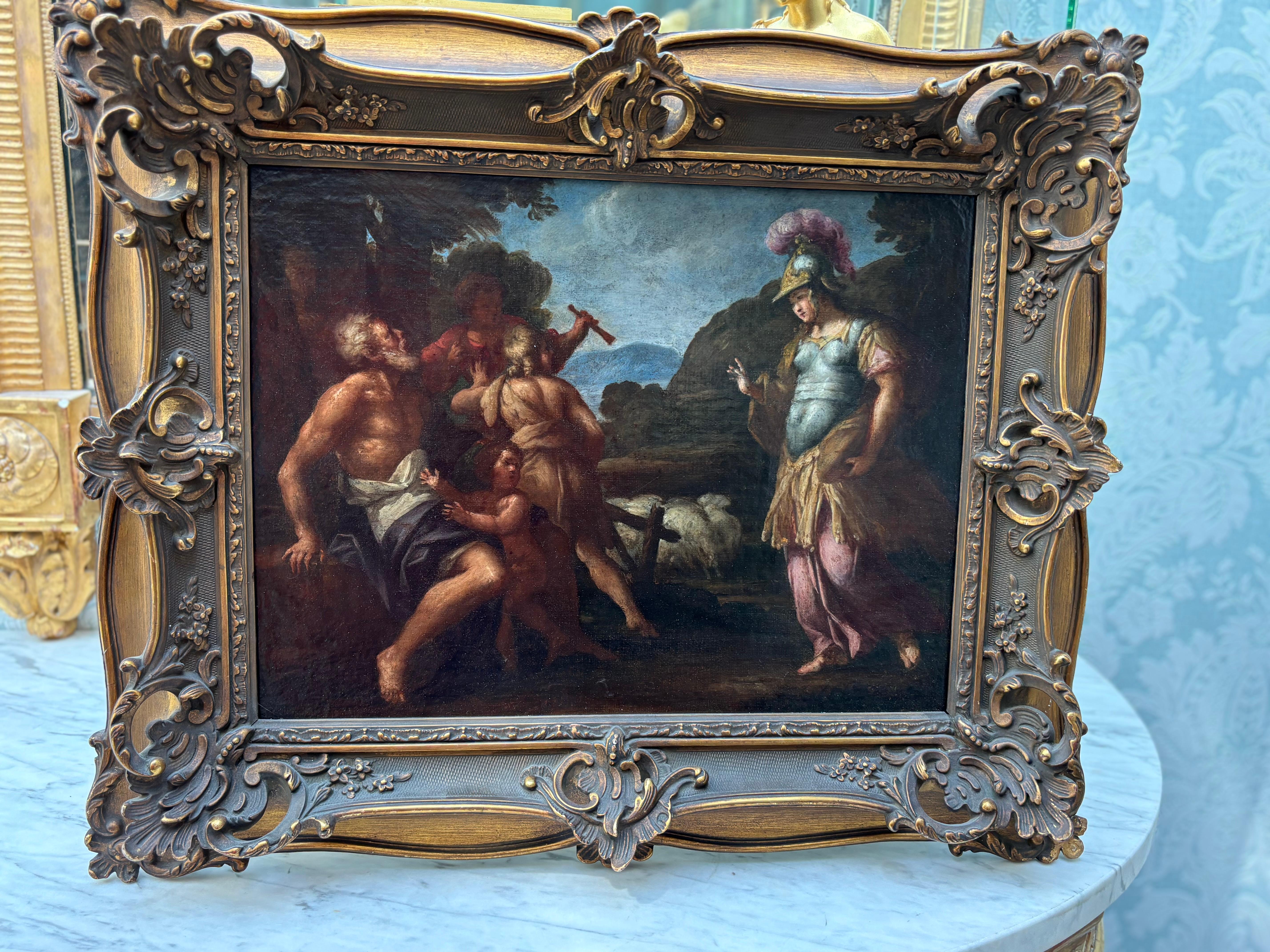 Dipinto ad olio allegorico di 