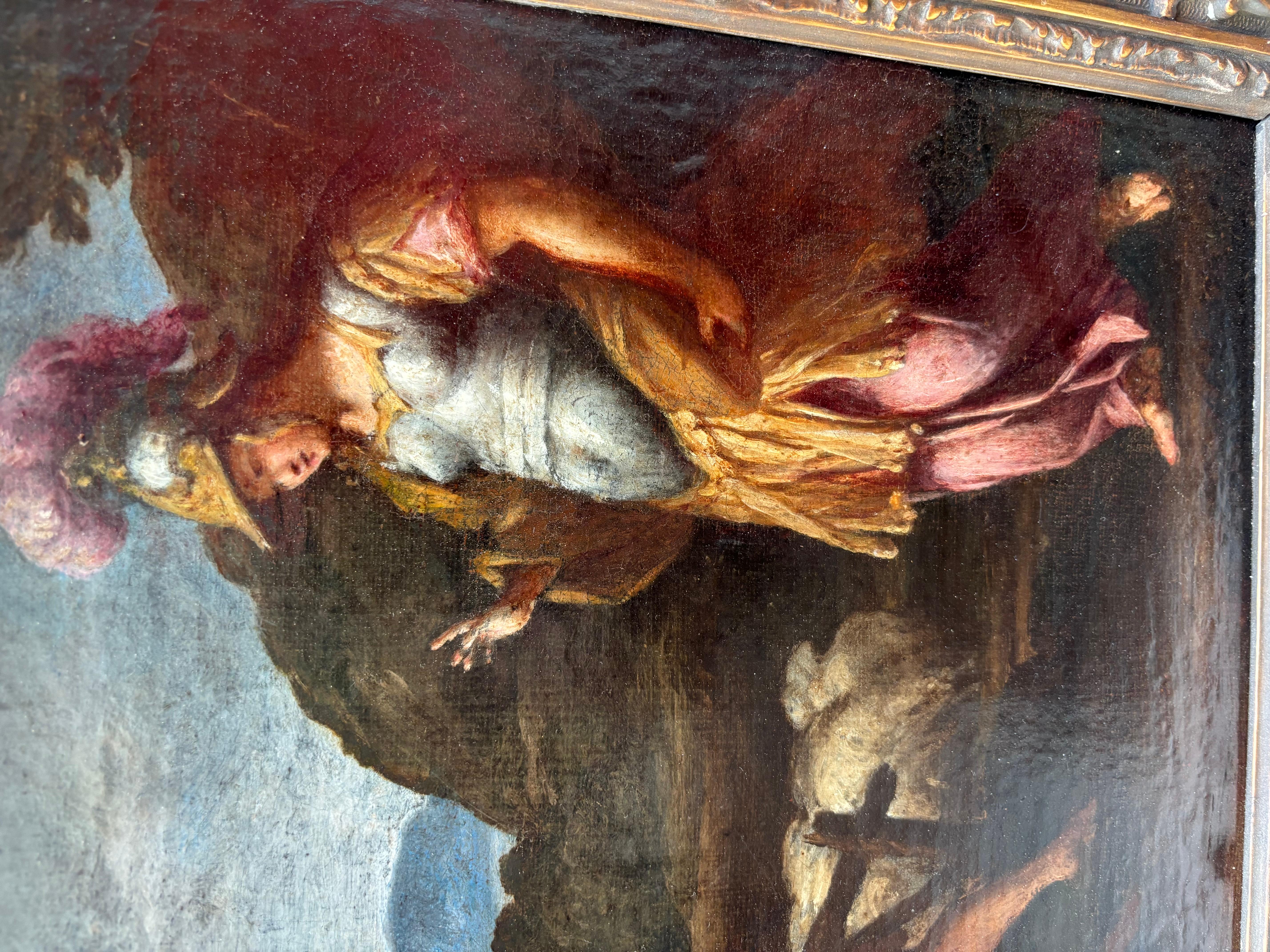 Dipinto ad olio allegorico di 