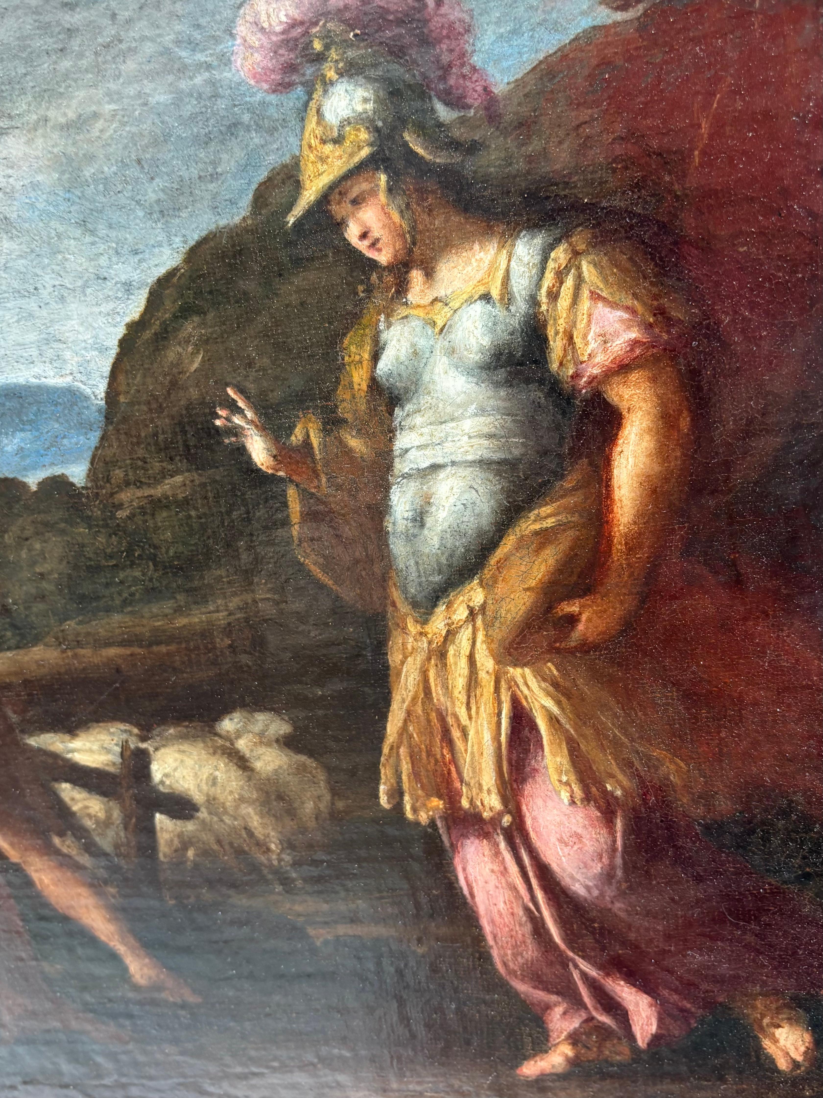 Dipinto ad olio allegorico di 