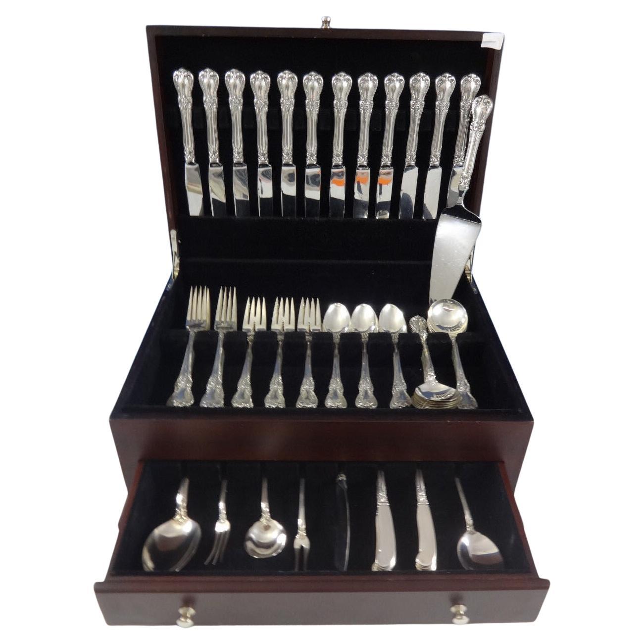 Juego De Cubiertos De Plata De Ley Old Master by Towle Para 12 Servicio 79 Piezas en venta