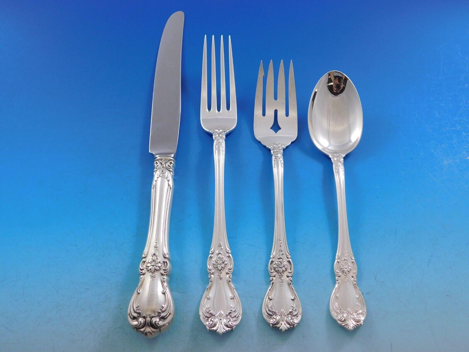 Old Master by Towle Sterling Silver Flatware Set for 8 Service 56 Pieces Dinner In Excellent Condition For Sale In Big Bend, WI