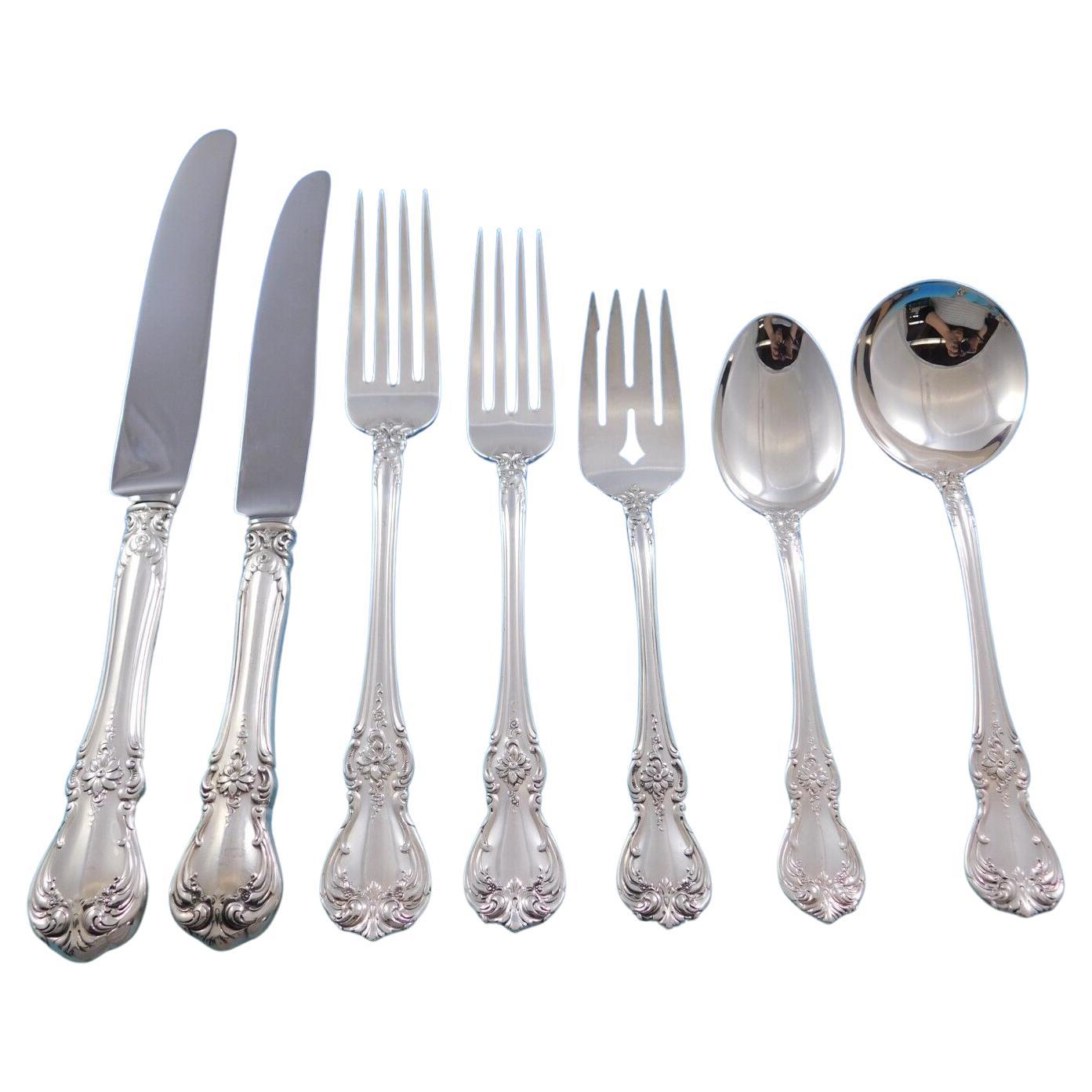 Old Master by Towle Sterling Silver Flatware Set for 8 Service 56 Pieces Dinner For Sale