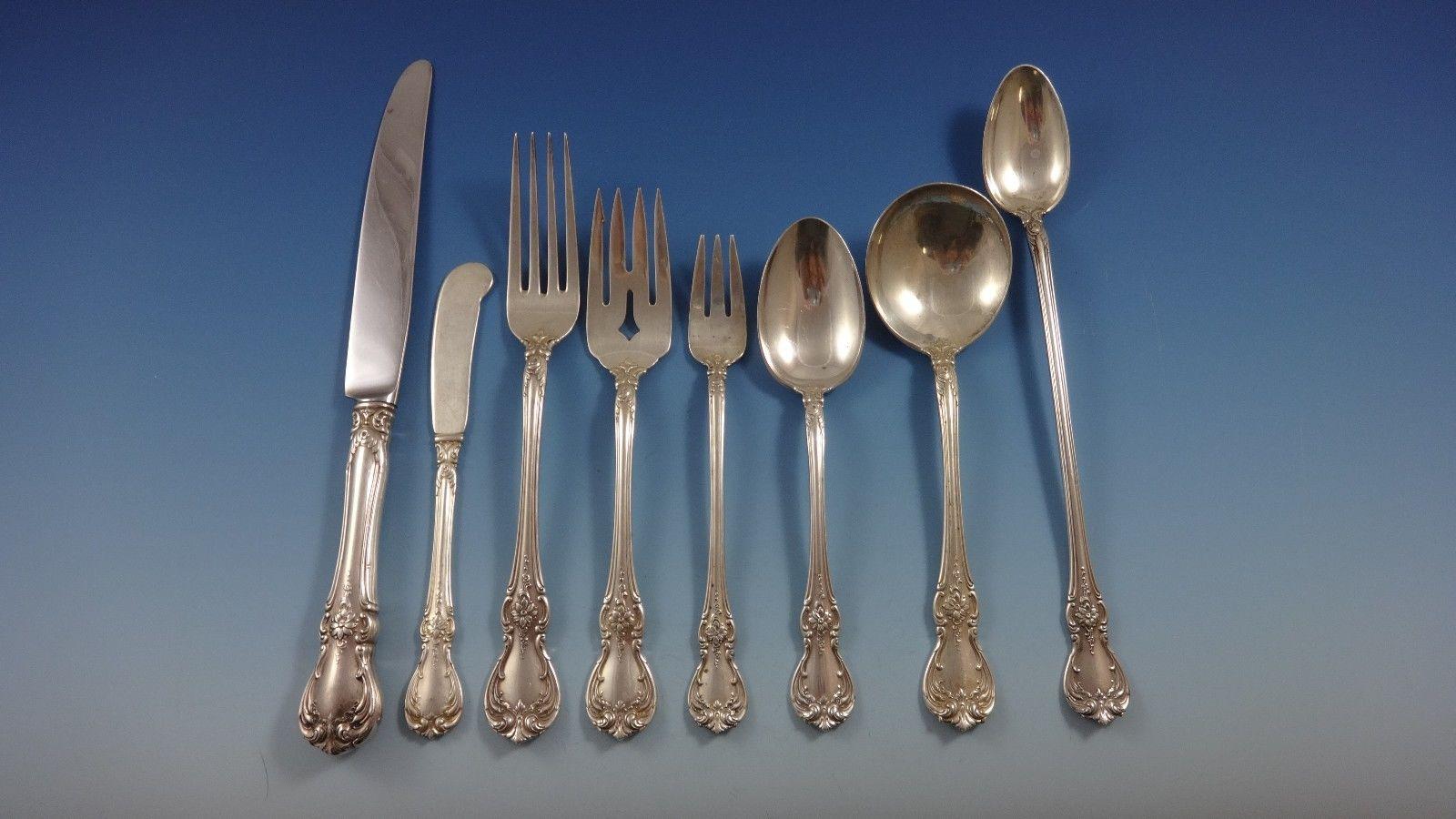 Old Master by Towle sterling silver flatware set, 73 pieces. This set includes:

8 Knives, 8 7/8