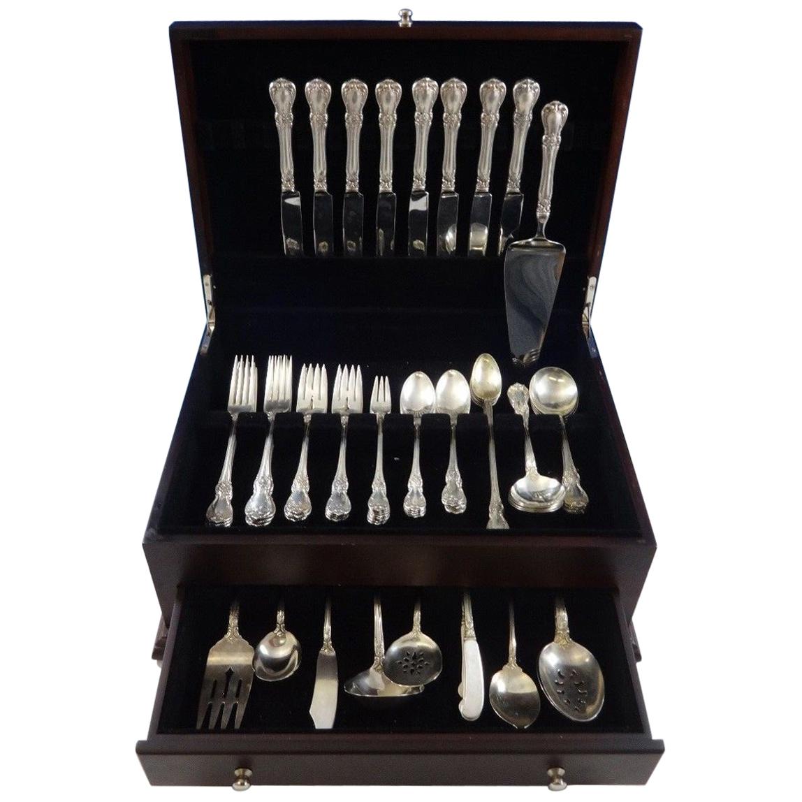 Old Master by Towle Sterling Silver Flatware Set for 8 Service 73 Pieces For Sale
