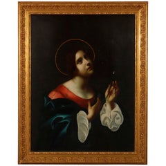 Old Master Copy Oil on Canvas Painting after St. Apollonia by C. Dolci